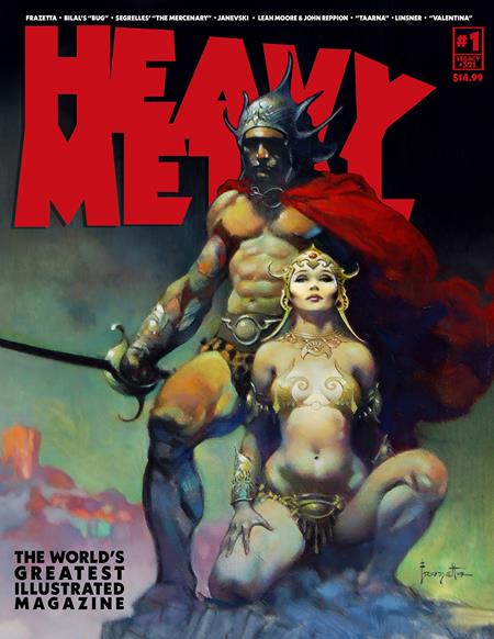 HEAVY METAL MAGAZINE #1 CVR B FRAZETTA