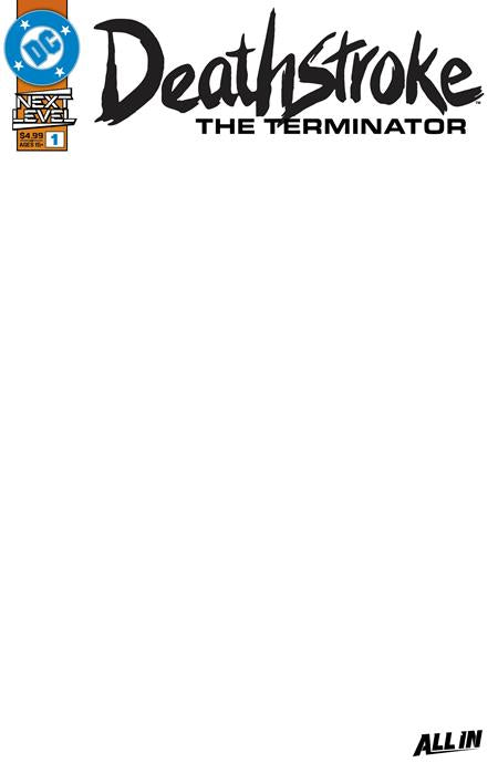 DEATHSTROKE THE TERMINATOR #1 CVR F BLANK CARD STOCK VAR (Signed by Tony Fleecs)