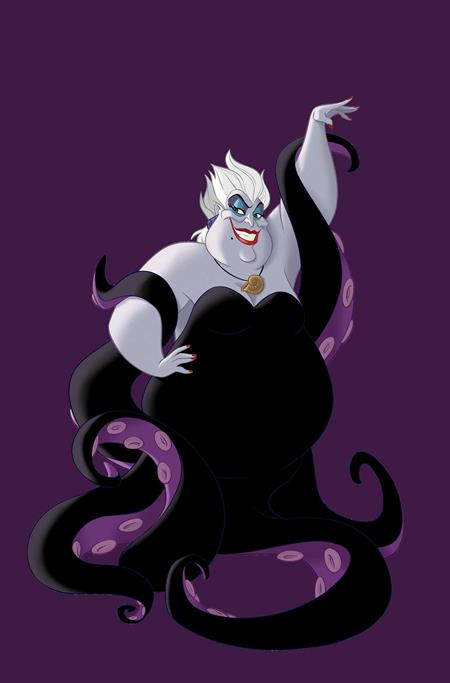 DISNEY VILLAINS URSULA #2 CVR K INC 1:20 ANIMATION ART VIRGIN VAR
