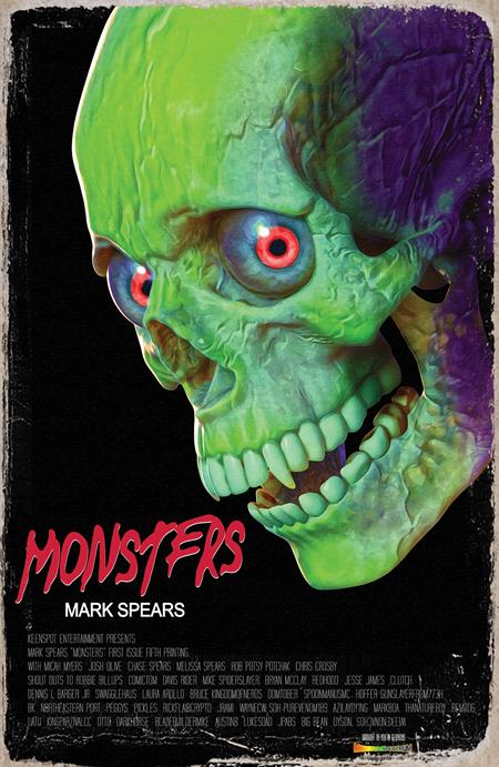 MARK SPEARS MONSTERS #1 Fifth Printing Cvr B Inc 1:20 Mark Spears Evil Dead Homage Var