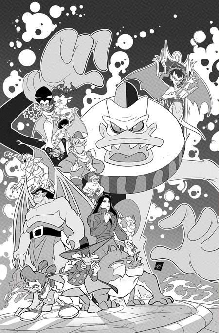 GARGOYLES/DARKWING DUCK #4 CVR I INC 1:20 CIRO CANGIALOSI LINE ART VIRGIN VAR
