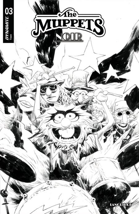 MUPPETS NOIR #3 CVR D INC 1:10 JAE LEE LINE ART VAR