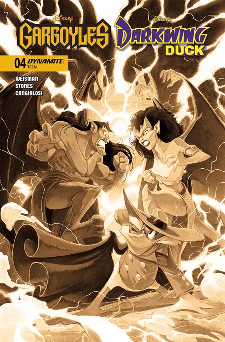 GARGOYLES/DARKWING DUCK #4 CVR L INC 1:10 IVAN BIGARELLA SEPIA VAR