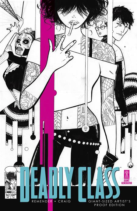 DEADLY CLASS GIANT SIZED ARTISTS PROOF EDITION CVR B INC 1:4 WES CRAIG PINK VAR