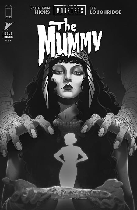 UNIVERSAL MONSTERS THE MUMMY #3 (OF 4) CVR D INC 1:25 SWEENEY BOO CLASSIC HORROR B&W VAR