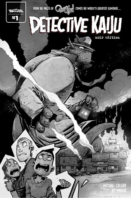 DETECTIVE KAIJU #1 (OF 4) CVR G KIT WALLIS NOIR EDITION LUNAR EXCLUSIVE VAR Limited to 1954 copies Allocations May Occu