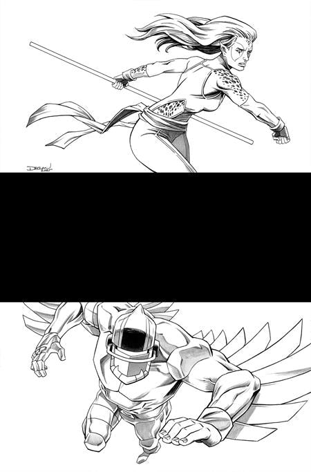 THUNDERCATS X SILVERHAWKS #2 CVR M INC 1:7 DECLAN SHALVEY LINE ART VIRGIN VAR