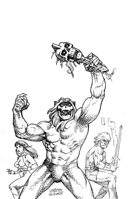 THUNDARR THE BARBARIAN #4 CVR N INC 1:10 JOSEPH MICHAEL LINSNER LINE ART VIRGIN VAR