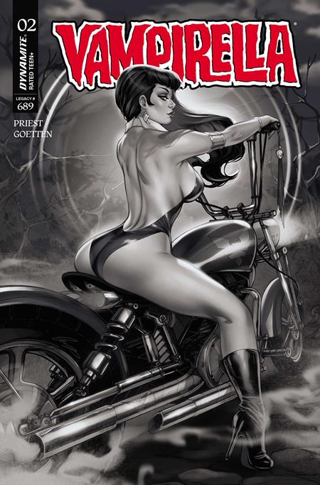 VAMPIRELLA (2026) #2 CVR M INC 1:7 COPY ELIAS CHATZOUDIS B&W VAR