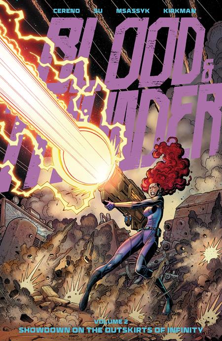 BLOOD & THUNDER TP VOL 02 SHOWDOWN ON THE OUTSKIRTS DIRECT MARKET EXCLUSIVE ARTHUR ADAMS & MSASSYK CVR