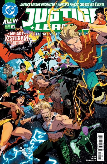JUSTICE LEAGUE UNLIMITED #8 CVR A DAN MORA CONNECTING (WE ARE YESTERDAY)