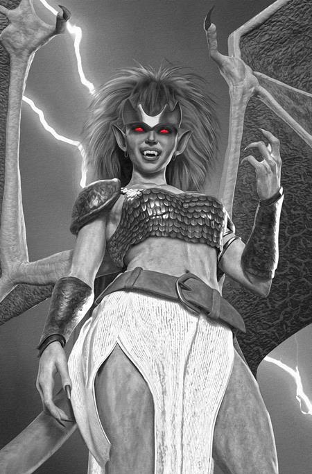 GARGOYLES DEMONA #1 CVR V 10 COPY INCV FOC SPEARS B&W VIRGIN