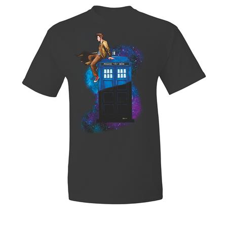 DOCTOR WHO TENTH DOCTOR ON TARDIS T-SHIRT L