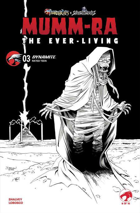MUMM RA THE EVER LIVING #3 CVR K DECLAN SHALVEY LINE ART VAR