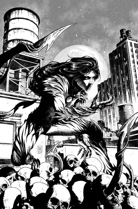 WITCHBLADE #22 CVR D INC 1:50 VALERIO GIANGIORDANO B&W VAR