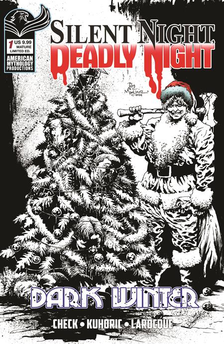 SILENT NIGHT DEADLY NIGHT DARK WINTER #1 (OF 2) CVR F ROY ALLAN MARTINEZ B&W VAR (Limited to 350 Copies - Allocations May Occur)