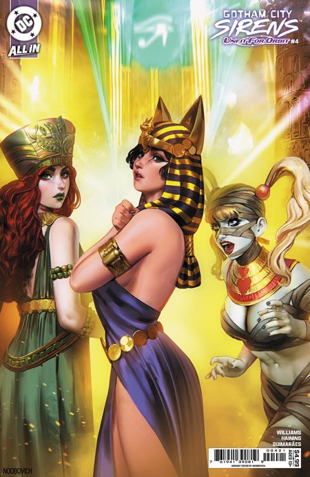 GOTHAM CITY SIRENS UNFIT FOR ORBIT #4 (OF 5) CVR B NOOBOVICH CARD STOCK VAR