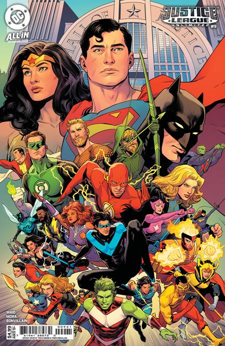 JUSTICE LEAGUE UNLIMITED #9 CVR D TRAVIS MOORE CARD STOCK VAR (WE ARE YESTERDAY)