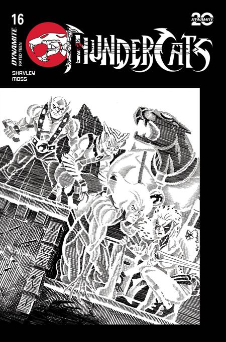 THUNDERCATS #16 CVR T 20 COPY INCV TMNT HOMAGE HAESER LINE ART