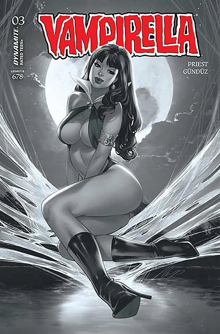 VAMPIRELLA (2025) #3 CVR Z FOC 7 COPY INCV CHATZOUDIS B&W