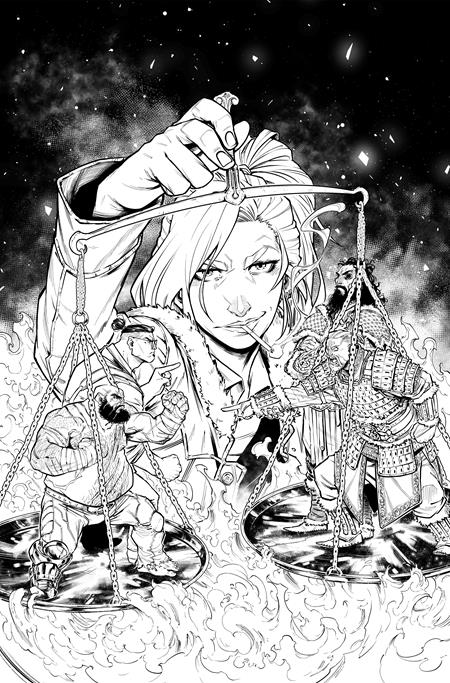 VALHALLAW #1 (OF 5) CVR C 1:20 PEDRO R M ANDREO B&W VAR