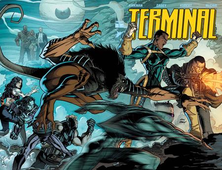 TERMINAL #1 CVR A ANDY KUBERT & DAVE MCCAIG CONNECTING WRAPAROUND (Signed by Joe Casey)