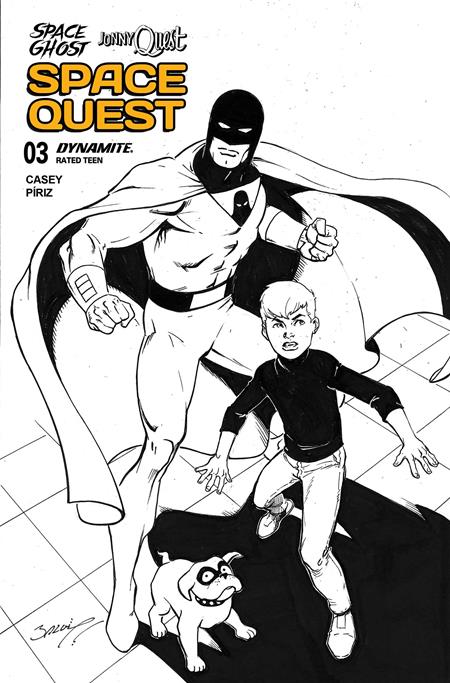 SPACE GHOST JONNY QUEST SPACE QUEST #3 CVR J 10 COPY INCV BAGLEY LINE ART