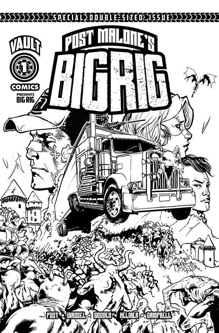 BIG RIG #1 Second Printing Cvr B Inc 1:10 Nathan Gooden B&W Variant