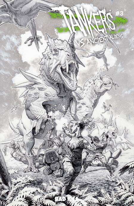 TANKERS VS ANCIENT ALIENS # 3 (OF 4) CVR D INC 1:20 LEWIS LAROSA BW VAR