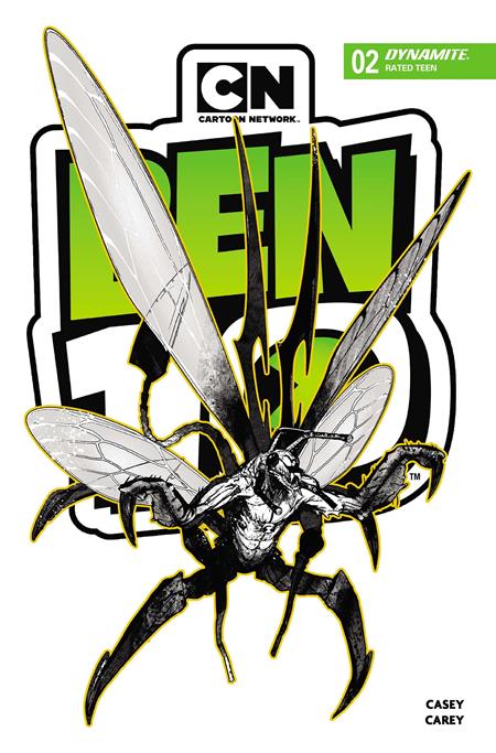 BEN 10 #2 3RD PRINTING CVR B INC 1:7 ROBERT CAREY B&W VAR