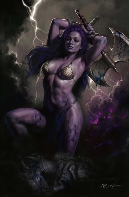 RED SONJA SHE DEVIL WITH A SWORD #4 CVR M INC 1:7 LUCIO PARRILLO ULTRAVIOLET VIRGIN VAR