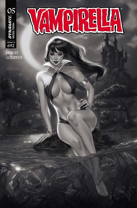 VAMPIRELLA (2026) #5 CVR N INC 1:7 ELIAS CHATZOUDIS B&W VAR