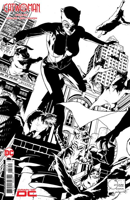 CATWOMAN #57 CVR E INC 1:50 JOE QUESADA B&W CONNECTING CARD STOCK VAR