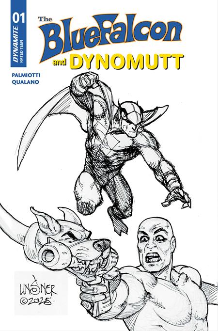 BLUE FALCON & DYNOMUTT #1 CVR L 10 COPY INCV LINE ART