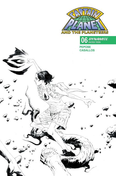 CAPTAIN PLANET #6 CVR G 10 COPY INCV JAE LEE LINE ART