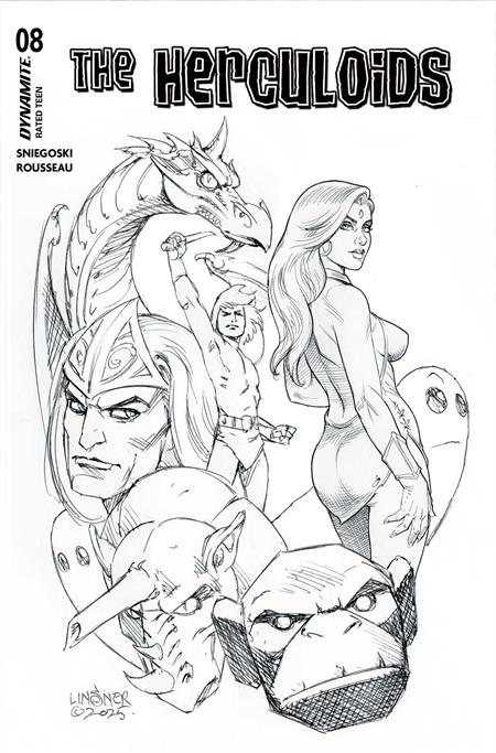 HERCULOIDS #8 CVR E 10 COPY INCV LINSNER LINE ART