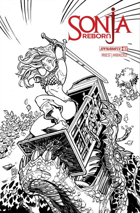 SONJA REBORN #2 CVR H 10 COPY INCV CHAD HARDIN LINE ART