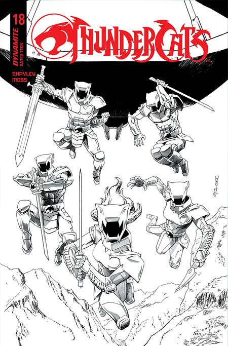 THUNDERCATS #18 CVR N 10 COPY INCV SHALVEY LINE ART