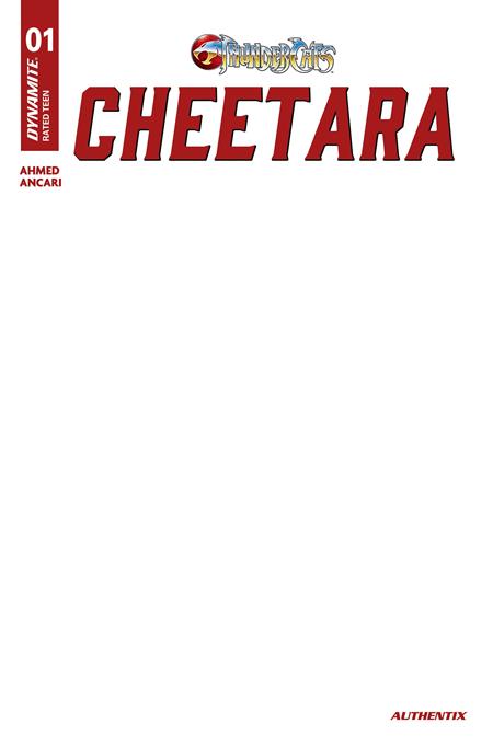 THUNDERCATS CHEETARA (2026) #1 CVR F BLANK AUTHENTIX VAR