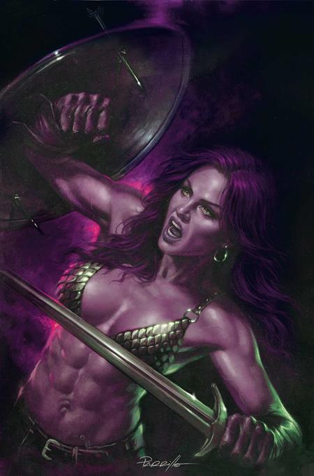 RED SONJA SHE DEVIL WITH A SWORD #5 CVR L INC 1:7 LUCIO PARRILLO ULTRAVIOLET VIRGIN VAR