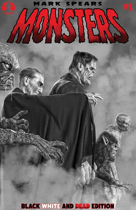 MARK SPEARS MONSTERS #1 7TH PRINTING BLACK WHITE & DEAD EDITION CVR A MARK SPEARS BLOOD SEEKERS