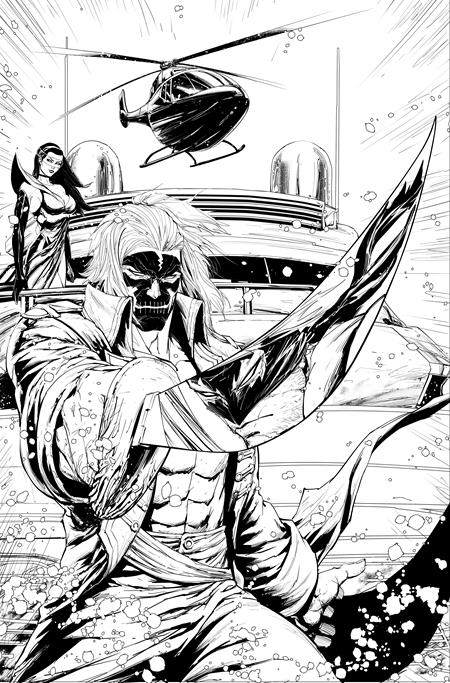 FINAL BOSS #10 CVR E INC 1:25 TYLER KIRKHAM B&W VIRGIN VAR