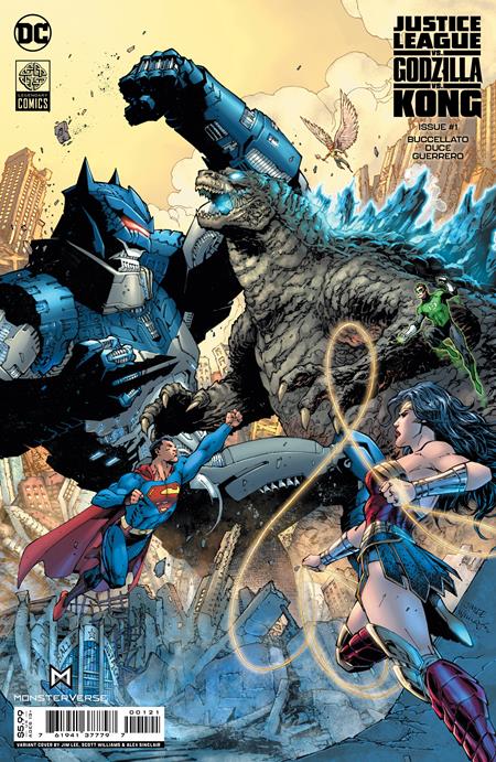 JUSTICE LEAGUE VS GODZILLA VS KONG #1 (OF 6) CVR B JIM LEE & SCOTT WILLIAMS CARD STOCK VAR