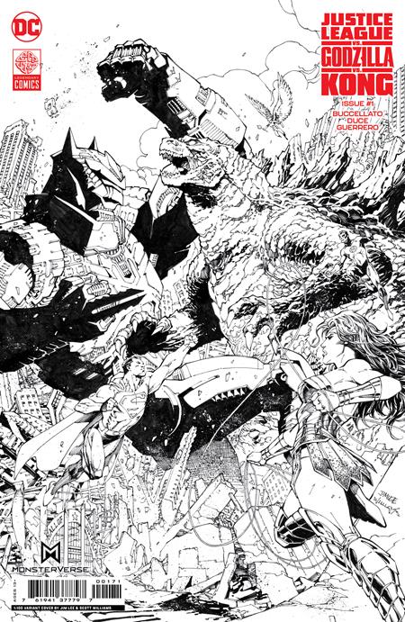 JUSTICE LEAGUE VS GODZILLA VS KONG #1 (OF 6) CVR J INC 1:100 JIM LEE & SCOTT WILLIAMS CARD STOCK VAR