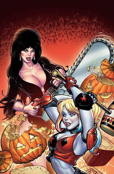 HARLEY QUINN X ELVIRA #1 CVR ZB INC 1:15 CHAD HARDIN FOIL VIRGIN FOC BONUS VAR