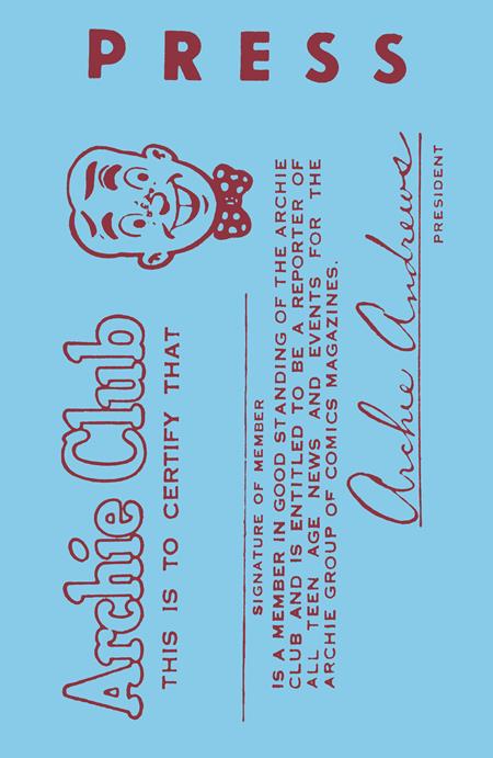 ARCHIES MADHOUSE #1 FACSIMILE EDITION CVR C BOB MONTANA ARCHIE FAN CLUB CARD VAR