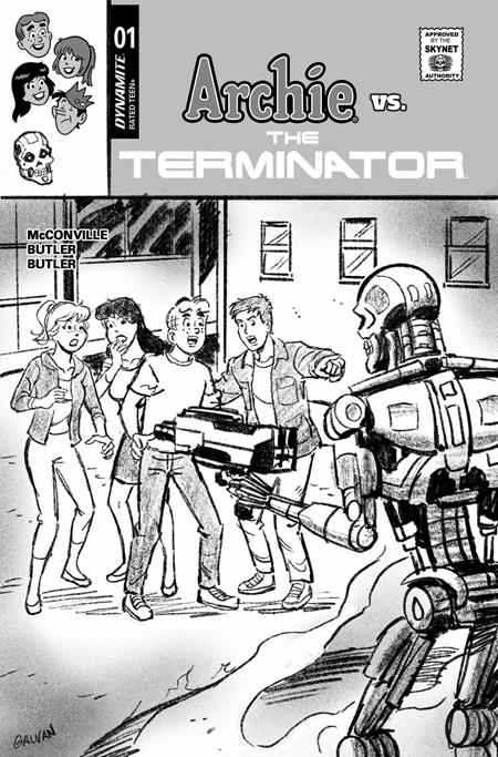 ARCHIE VS THE TERMINATOR #1 CVR L INC 1:10 BILL GALVAN PENCILS VAR