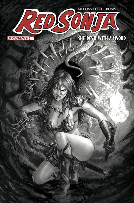 RED SONJA SHE DEVIL WITH A SWORD #6 CVR N INC 1:7 MIKE ROOTH B&W VIRGIN VAR