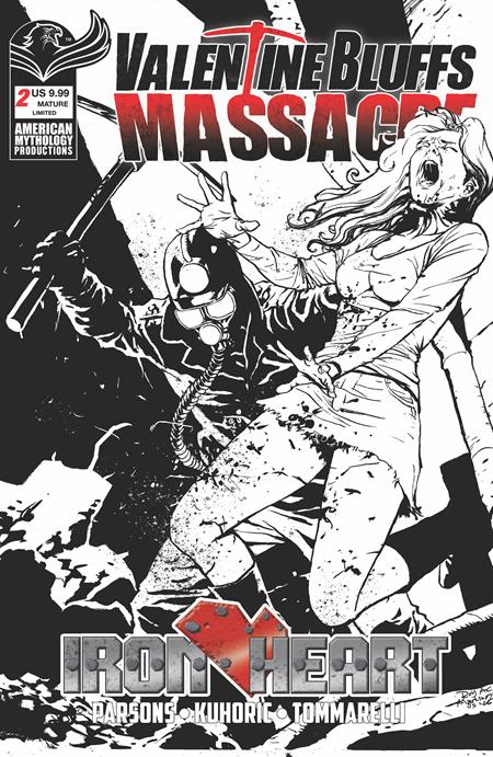 VALENTINE BLUFFS MASSACRE IRON HEART #2 (OF 2) CVR D ROY ALLAN MARTINEZ LIMITED B&W VAR