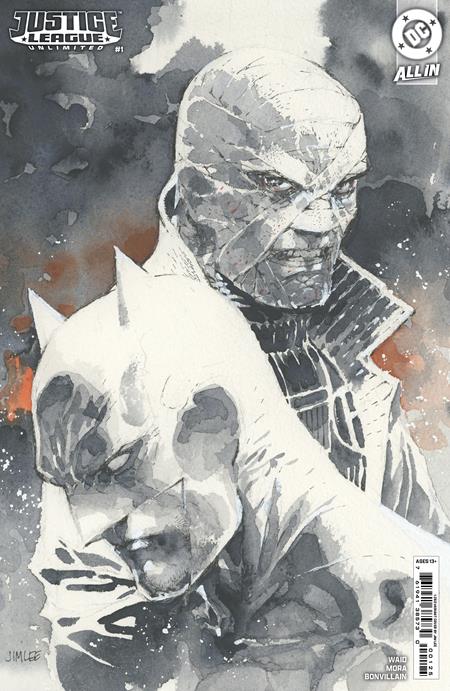 JUSTICE LEAGUE UNLIMITED #1 CVR L INC 1:250 JIM LEE HUSH INKS CARD STOCK VAR